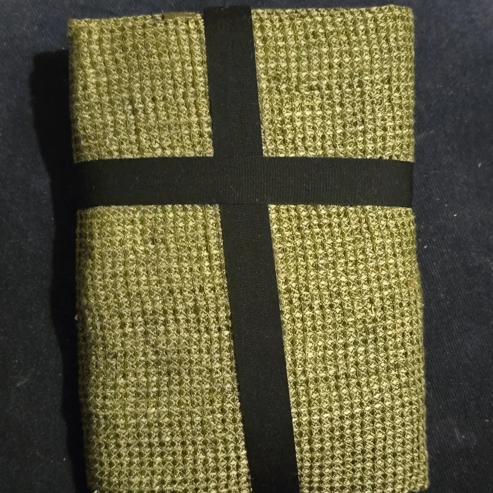❤️B2G1 FREE West Elm European Flax Linen Mini Waffle Sham, Olive Green, Standard